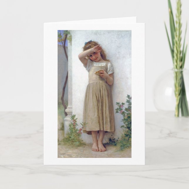 Carte Petite fille, Bouguereau (Devant)