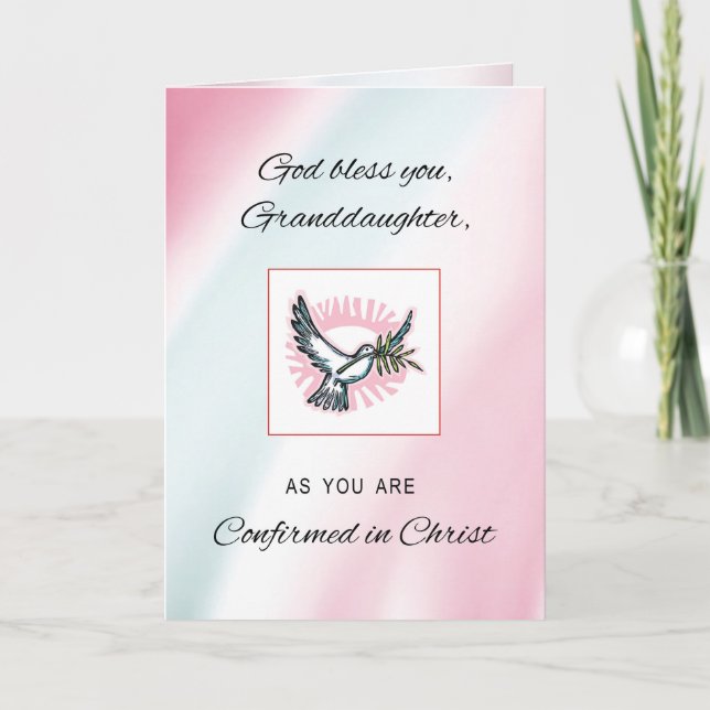 Carte Petite-fille Confirmation Dove (Devant)