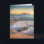 Carte Petite-fille d'anniversaire - île de Burgh de<br><div class="desc">Série anglaise de scènes : Une grande image montrant l'île de Burgh,  tir de plage de Bantham au crépuscule. 
Code d'image : hrcol153</div>