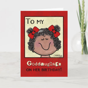 Carte Petite fille d'anniversaire pour Godgirl