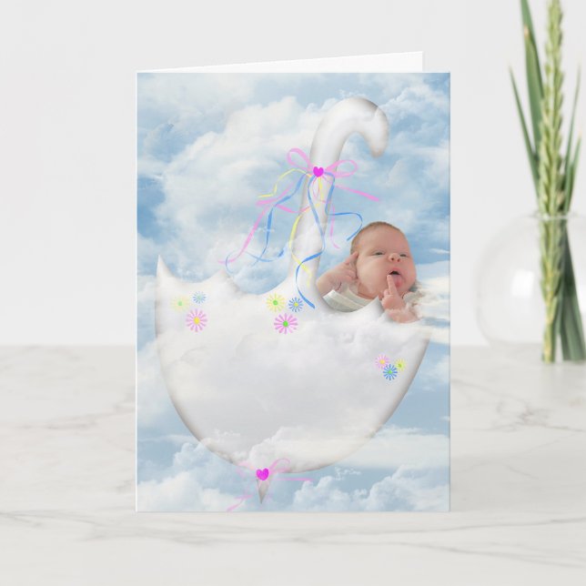 Carte Petite fille dans les nuages (Devant)