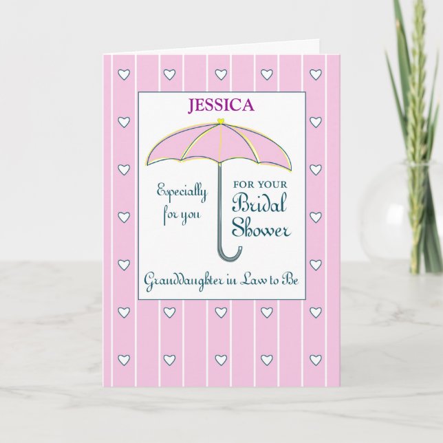 Carte Petite-fille en droit d'être personnalisée Nom de  (Devant)