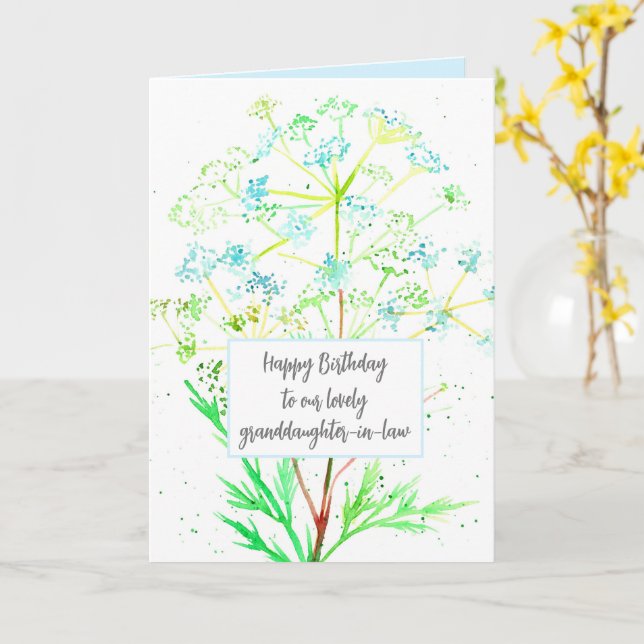 Carte Petite-Fille En Droit Joyeux Anniversaire Fleurs B (Fleur jaune)