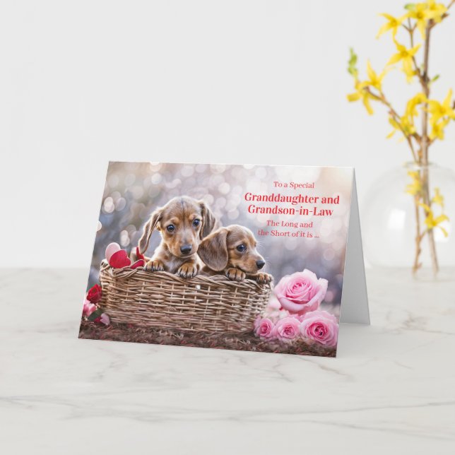 Carte Petite-fille et conjoint conjoint Joyeuse Saint-Va (Fleur jaune)