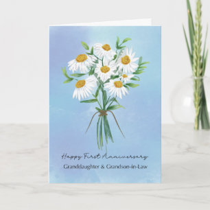Carte Petite-fille et gendre 1ère Anniversaire de mariag