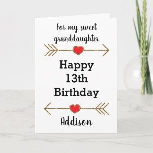 Carte Petite-fille Joyeux 13e anniversaire