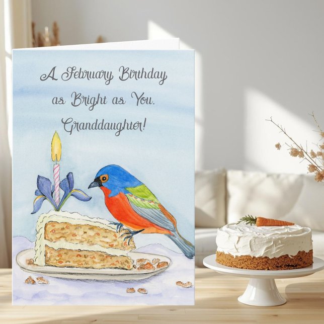 Carte Petite-fille Joyeux Anniversaire de Février Bruant (Créateur téléchargé)