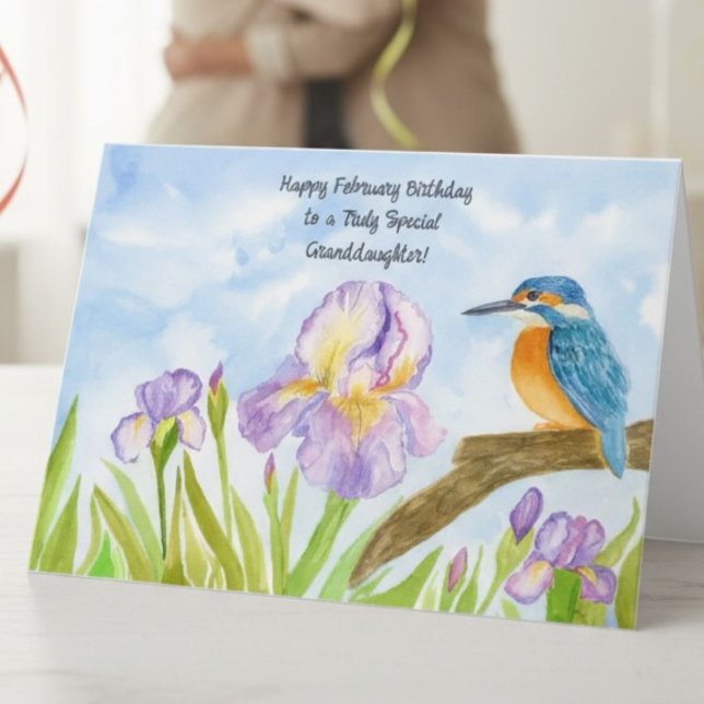 Carte Petite-fille Joyeux anniversaire de février Martin (Créateur téléchargé)