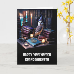 Carte Petite-fille Joyeux Halloween Cute Magique Owl