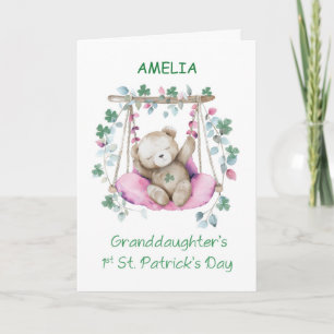 Carte Petite-fille Premier Jour de la Saint Patrick doux