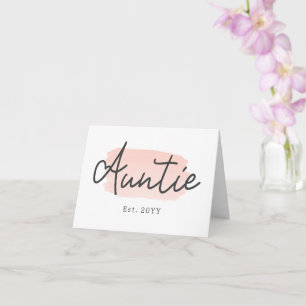 Carte Petite minuscule Bébé rose Brush Stroke Nouvelle t