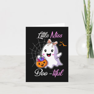 Carte Petite Miss Boo tiful Drôle Mignonne Costume Hallo