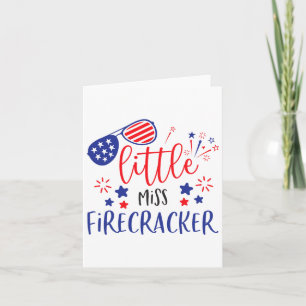 Carte Petite Miss pétard Fille 4 juillet Tout-Petits O
