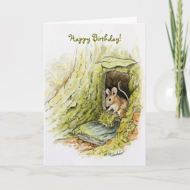 Carte Petite Mlle Mouse - joyeux anniversaire (Devant)