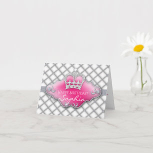 Carte Petite Parties scintillant Couronne Tufted Diamond