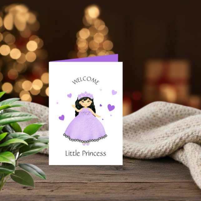 Carte Petite Princesse Bébé Fille – Bienvenue Nouv (Créateur téléchargé)