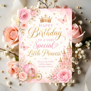 Carte Petite Princesse Joyeux Anniversaire