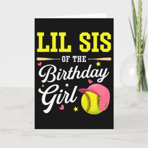 Carte Petite Soeur De La Fille De L'anniversaire Joueuse