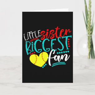 Carte Petite soeur de softball plus grande fan 