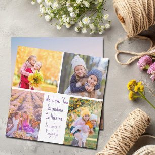 Carte Petites filles mignonnes Photos personnalisées gra