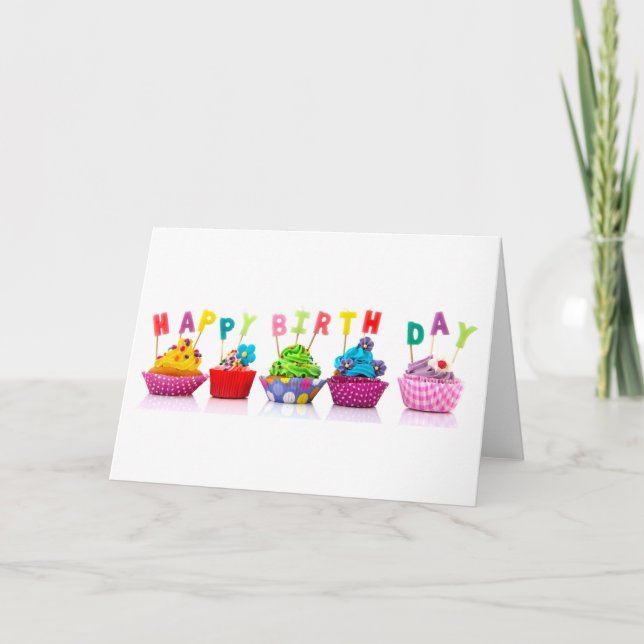 Carte Petits gâteaux de joyeux anniversaire (Devant)