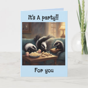 Carte Petits moufettes c'est une fête pour vous Annivers