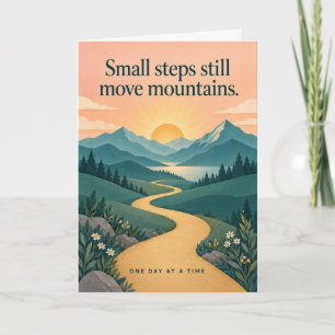 Carte Petits pas pour déplacer des montagnes Encourageme