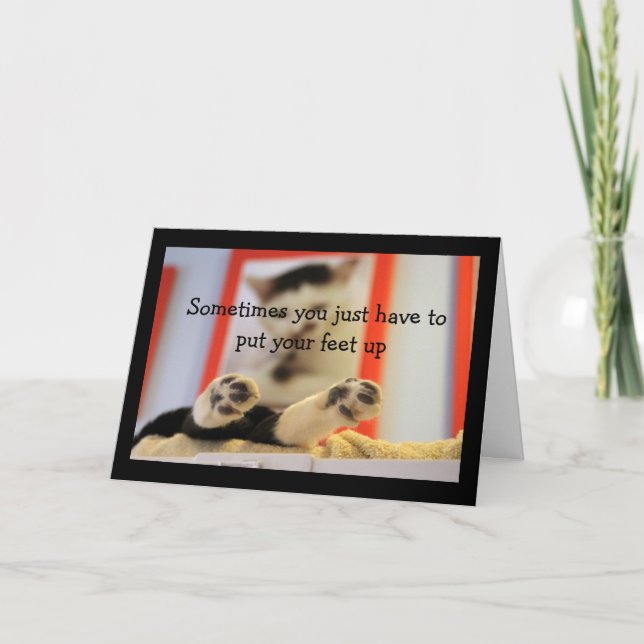 Carte Petits Pieds De Chat Obtenez De Bons Voeux (Devant)