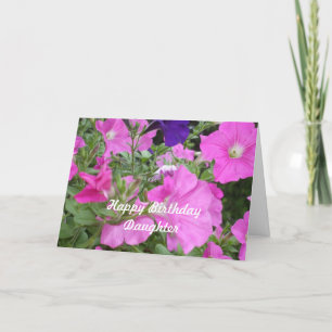 Carte Pétunias de l'anniversaire de la fille