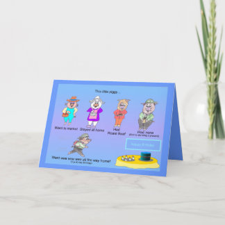 Carte Peu d'anniversaire porcin
