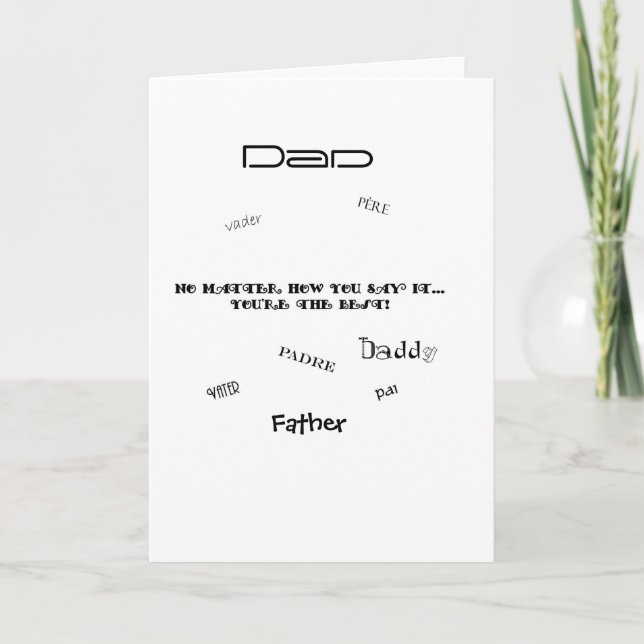 Carte Peu Importe Comment Vous Le Dites (Devant)