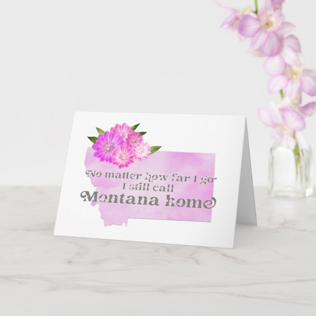 Carte Peu importe jusqu'où je vais J'appelle toujours Mo (Orchidée)