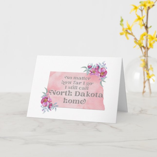 Carte Peu importe jusqu'où je vais J'appelle toujours No (Fleur jaune)