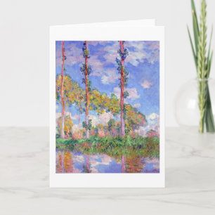 Carte Peupliers au soleil, Monet