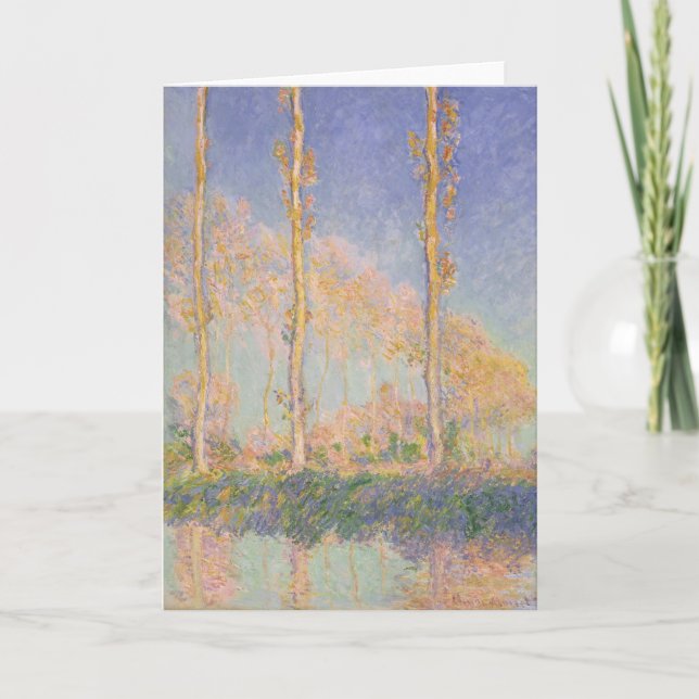 Carte Peupliers, paysage impressionniste, Claude Monet (Devant)