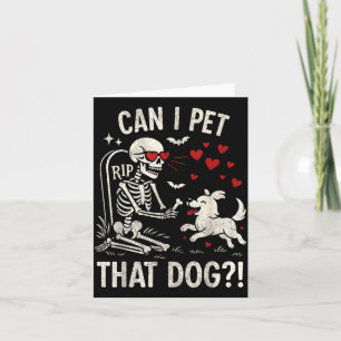 Carte Peut Caresser Ce T-Shirt Chien Squelette Amateur d