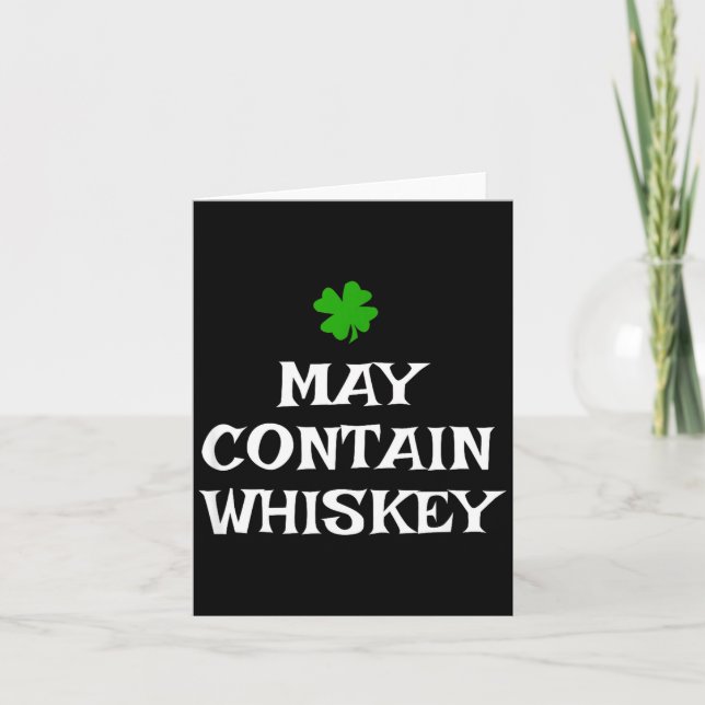 Carte Peut contenir du whisky Saint-Patrick buvant Iris (Devant)