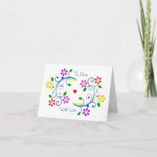 Carte Peut Dieu vous bénir avec des fleurs, le jour de