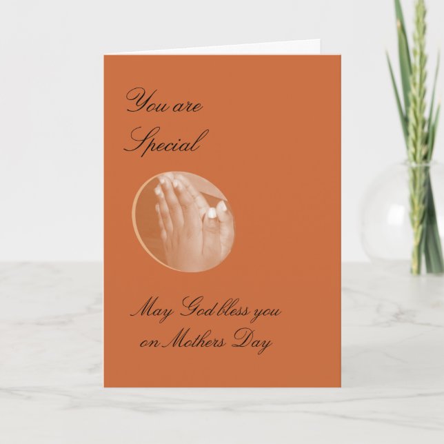 Carte Peut Dieu vous bénir le jour de mère (Devant)