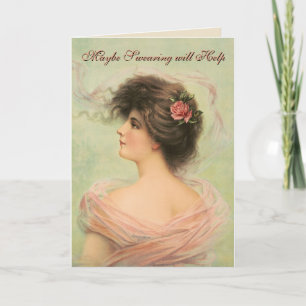 Carte Peut-être que Jurer Aidera Vide À L'Intérieur À La