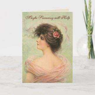 Carte Peut-être que jurer aidera Vide à l'intérieur Jusq