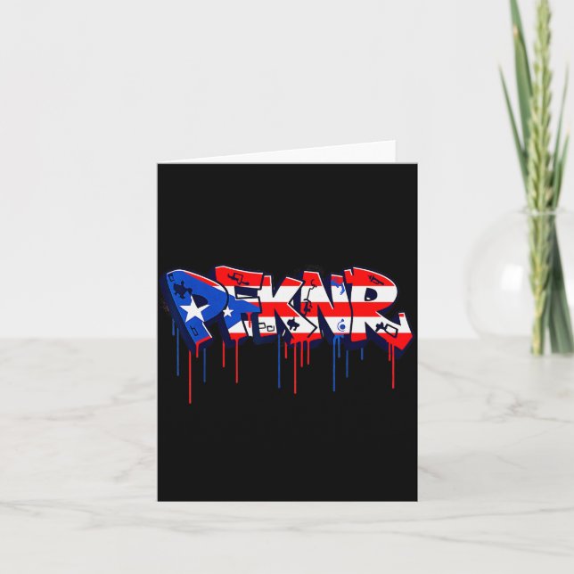 Carte Pfknr Drapeau Porto Rico Graffiti Coquí Patrimoine (Devant)