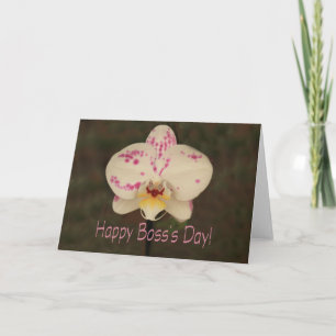 Carte Phalaenopsis orchidée Joyeux Boss Day