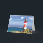 Carte Phare côtier de Great Grandson Birthday<br><div class="desc">Célébrez l'anniversaire de votre chéri arrière-petit-fils avec cette carte de voeux à l'aquarelle. Sur la côte,  les vagues douces embrassent le rivage sablonneux,  tandis qu'un phare rouge et blanc éclatant se dresse fièrement sur fond de ciel serein. Montre-lui que sa présence illumine ta vie avec joie et amour.</div>