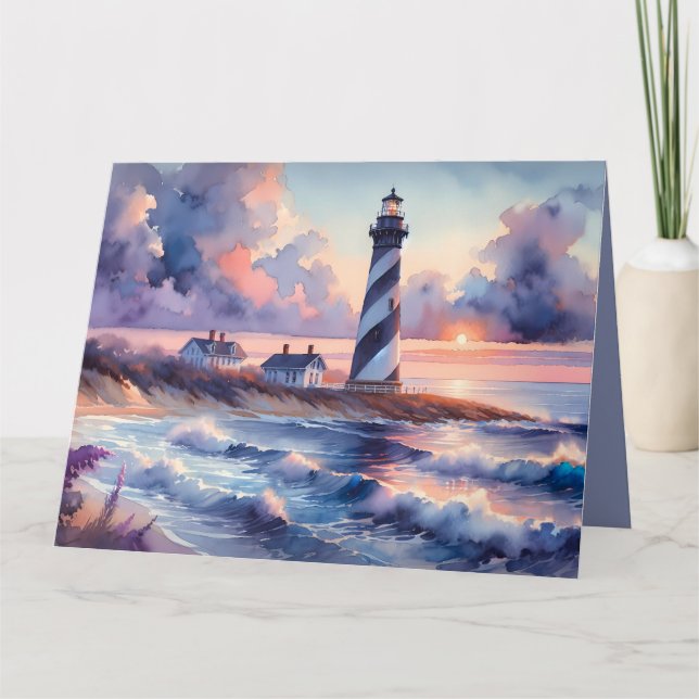 Carte Phare de Cape Hatteras sur Sunset Coastline (Devant)