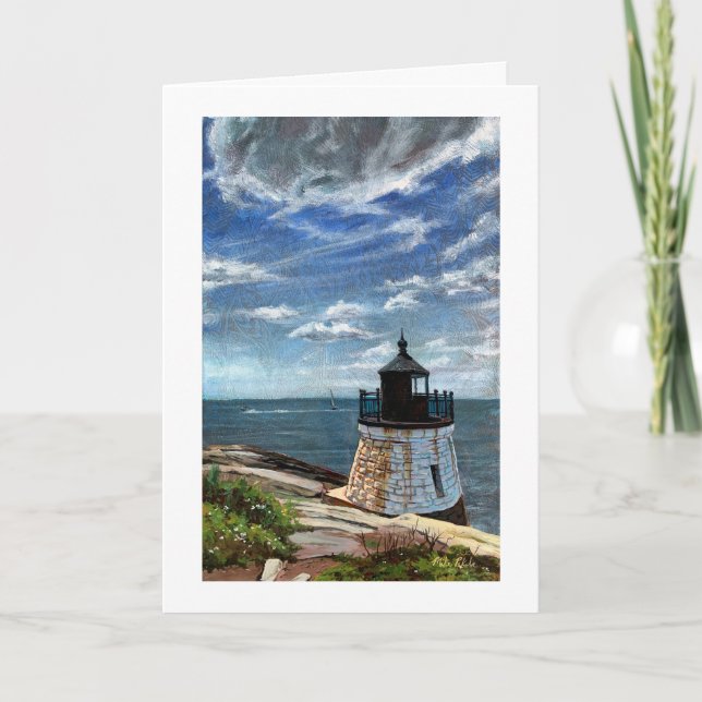 Carte Phare de Castle Hill à Newport, RI (Devant)