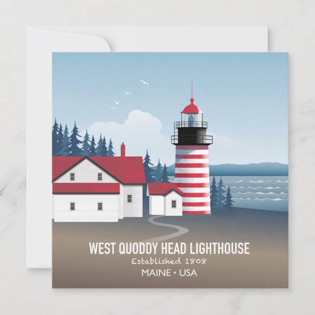 Carte Phare de West Quoddy Head (Devant)