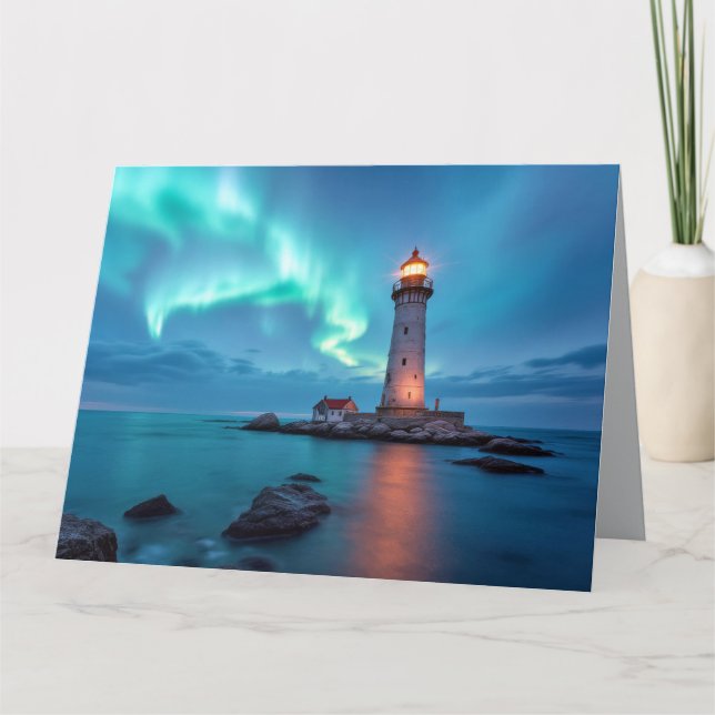 Carte Phare Océan Aurora Mer Côte côtière (Devant)