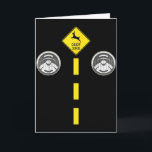 Carte Phares de cerf avec marquages routiers Costume de<br><div class="desc">Phares de cerf avec marquages routiers Costume de couple Halloween</div>
