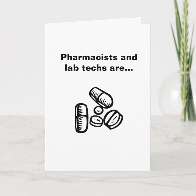 Carte Pharmaciens et techniciens de laboratoire (Devant)